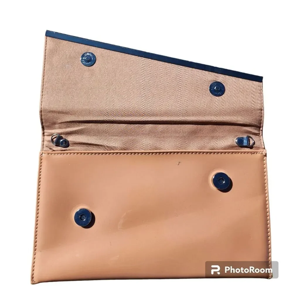 Patent Leather Clutch Handbag Party Cocktail Asymmetric‎ Occasion Event Simple